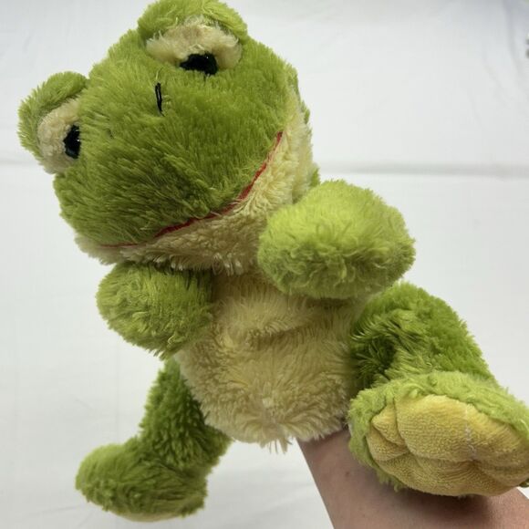 Kelly Toy Green Frog Plush Puppet 8" Soft Stuffed Animal Play - Picture 7 of 9